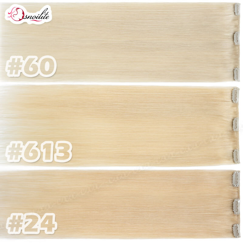 Smooth&Soft 100% Human Hair Extensions 8 Pieces Clip In Real Remy Hair FULL HEAD