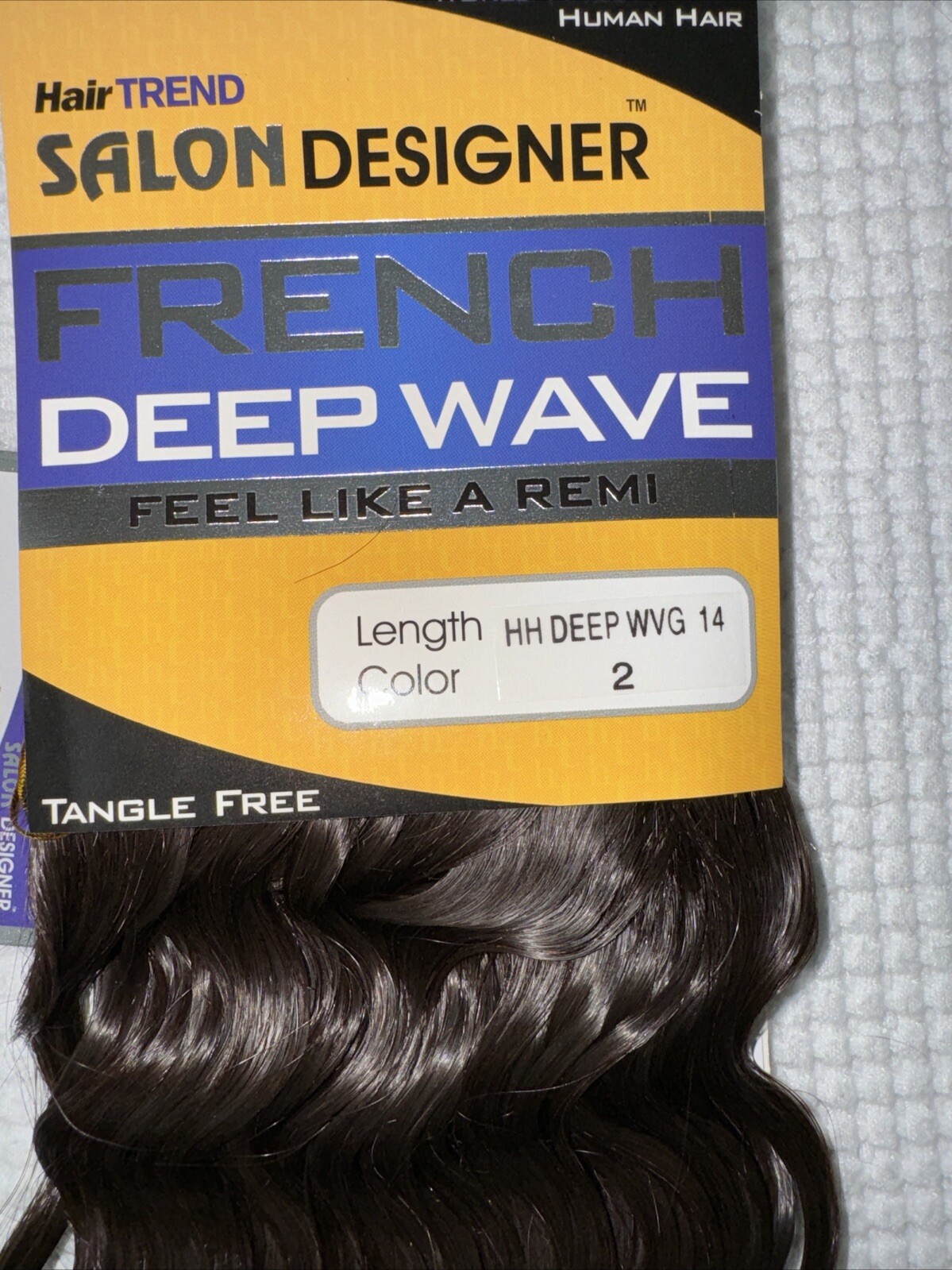 Hair Trend Salon Designer French Deep Wave HH Deep Wave 14” Color 2 Sew In