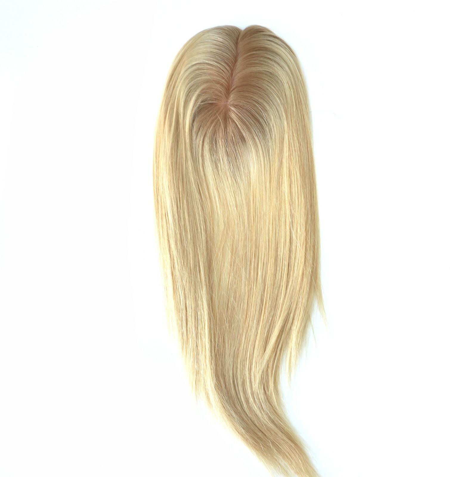 Women Topper Toupee Chinese Remy Hair Injected Silk Lace System Hairpiece 16”