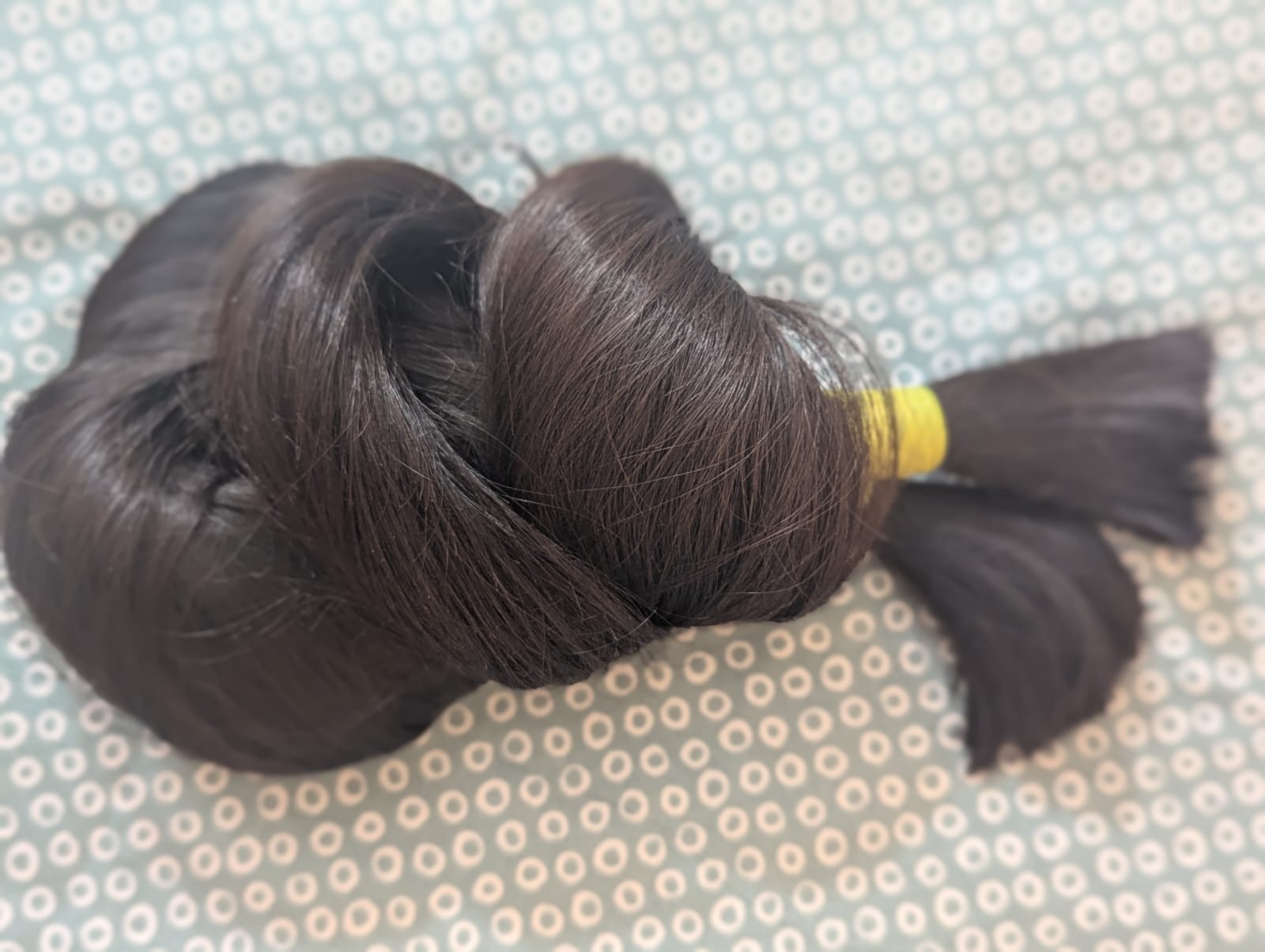 Human Hair real ponytail Straight Dark Brown 42 inches 248.7g