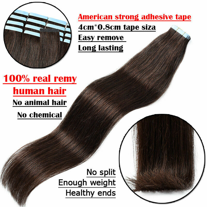 Seamless Tape in Skin Wefts Human Hair Extensions Brazilian Remy Real Human Hair