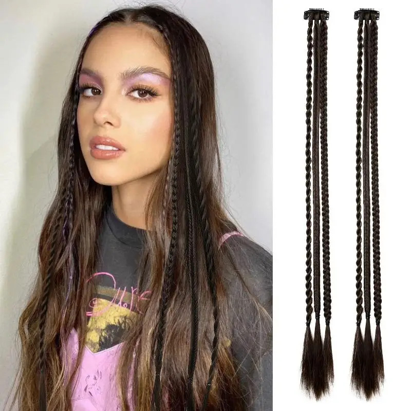 1Pairs Synthetic Clip In Hair Extensions Dirty Dreadlock Boxing Boxer Braids