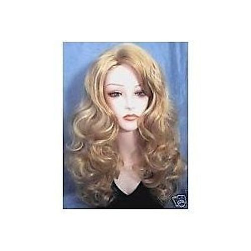 ” Cassie ” Wig Long Wavy Curl W/ Layers No Bang Cross Dresser Drag Queen Cosplay