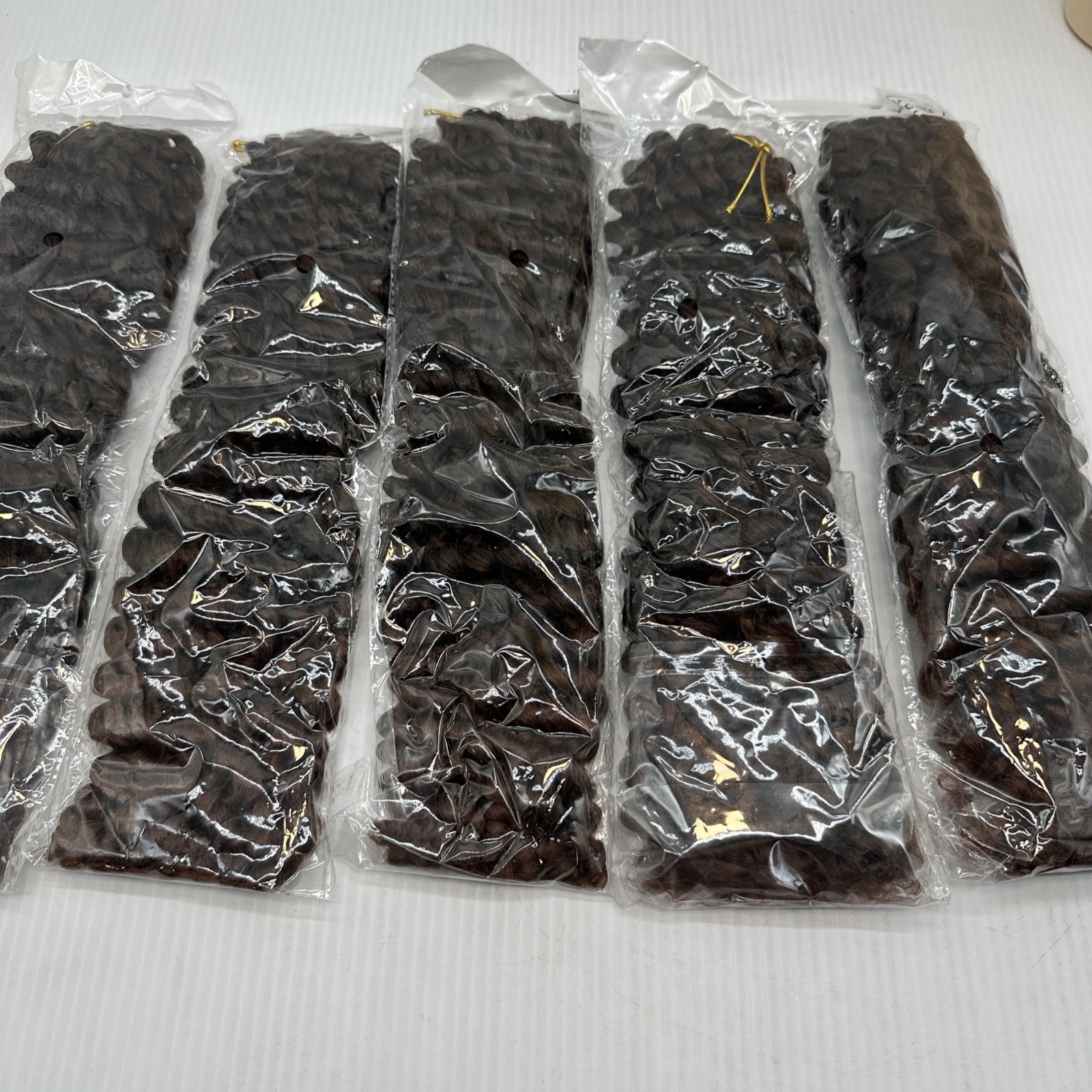 5 Packs Twist Crochet Hair 12 Inch Pre Looped Brown/ Dark Brown Synthetic {NN}