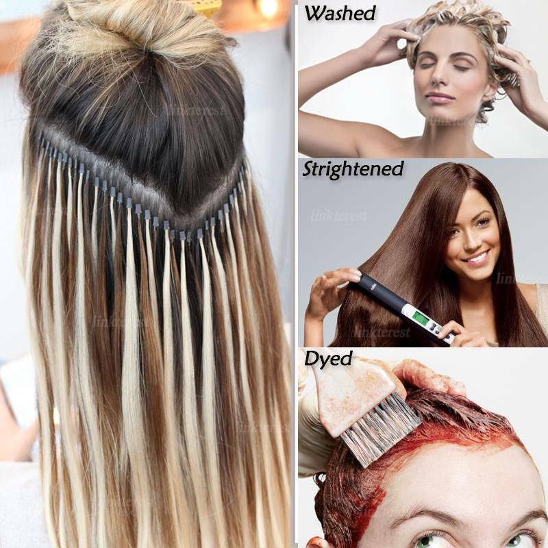 Thick 1G Per Strands Russian Stick I Tip Real 100% Remy Human Hair Extensions US