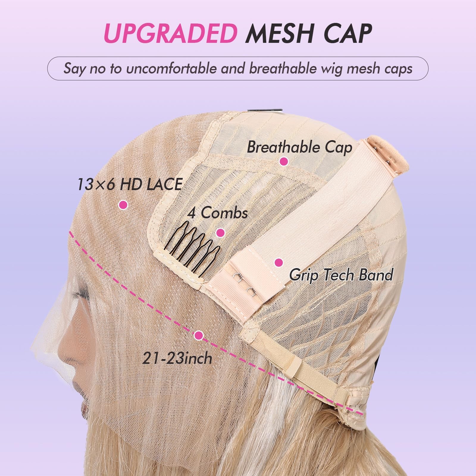 testar 613 13×6 Lace Front Wig Long Blonde Wigs for Women HD Transparent Lace…
