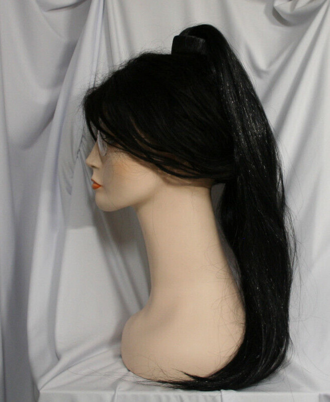 24″ Fashion 38320 Pony Tail Clip Wrap Extension black straight woman girl hair