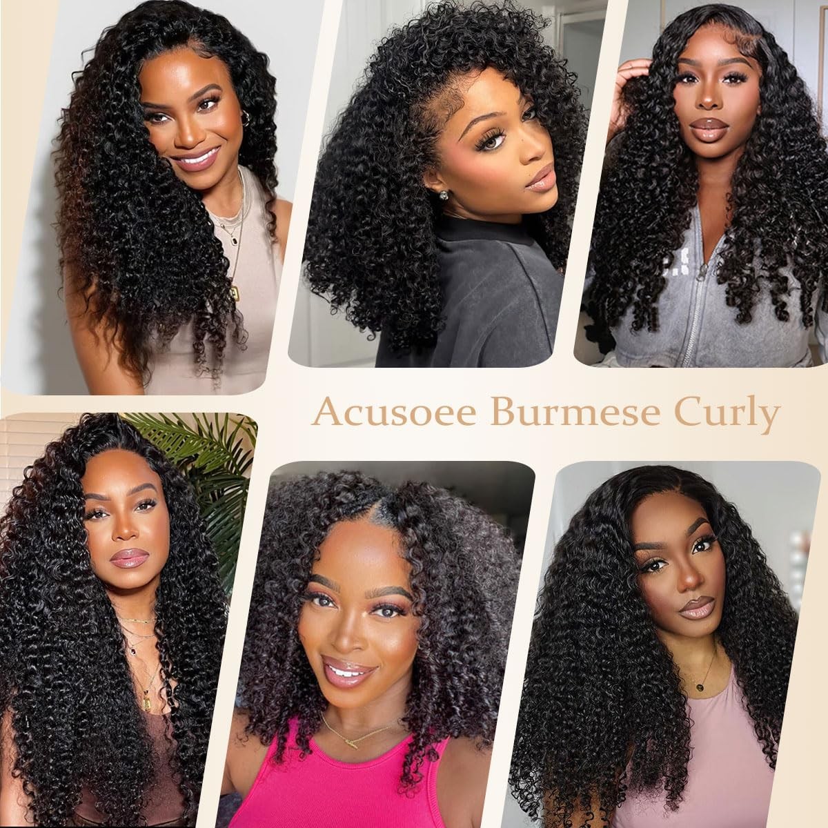 Acusoee Burmese Curly Bundles Human Hair 18 18 20 Inches 100 Unprocessed Quick