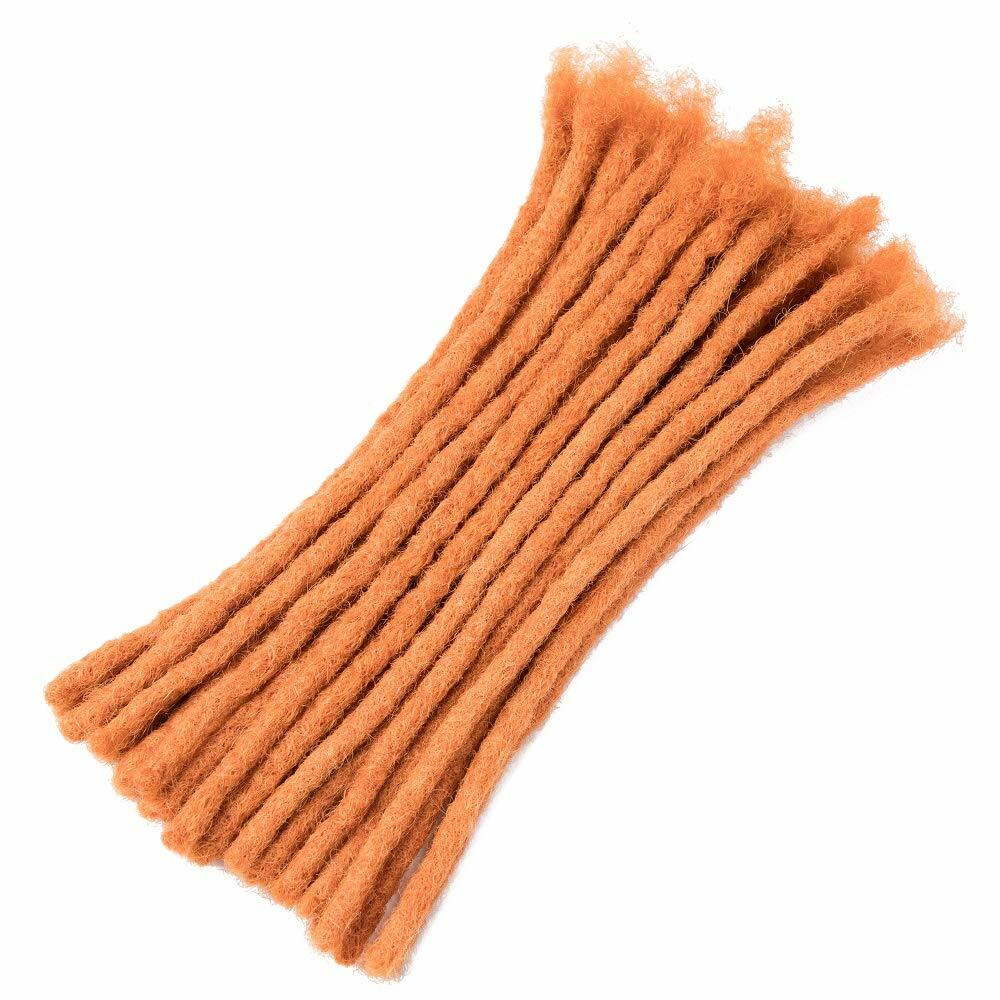 100%Real Human Hair Dreadlocks Extensions Handmade 0.8cm Locs Crochet Braid Hair