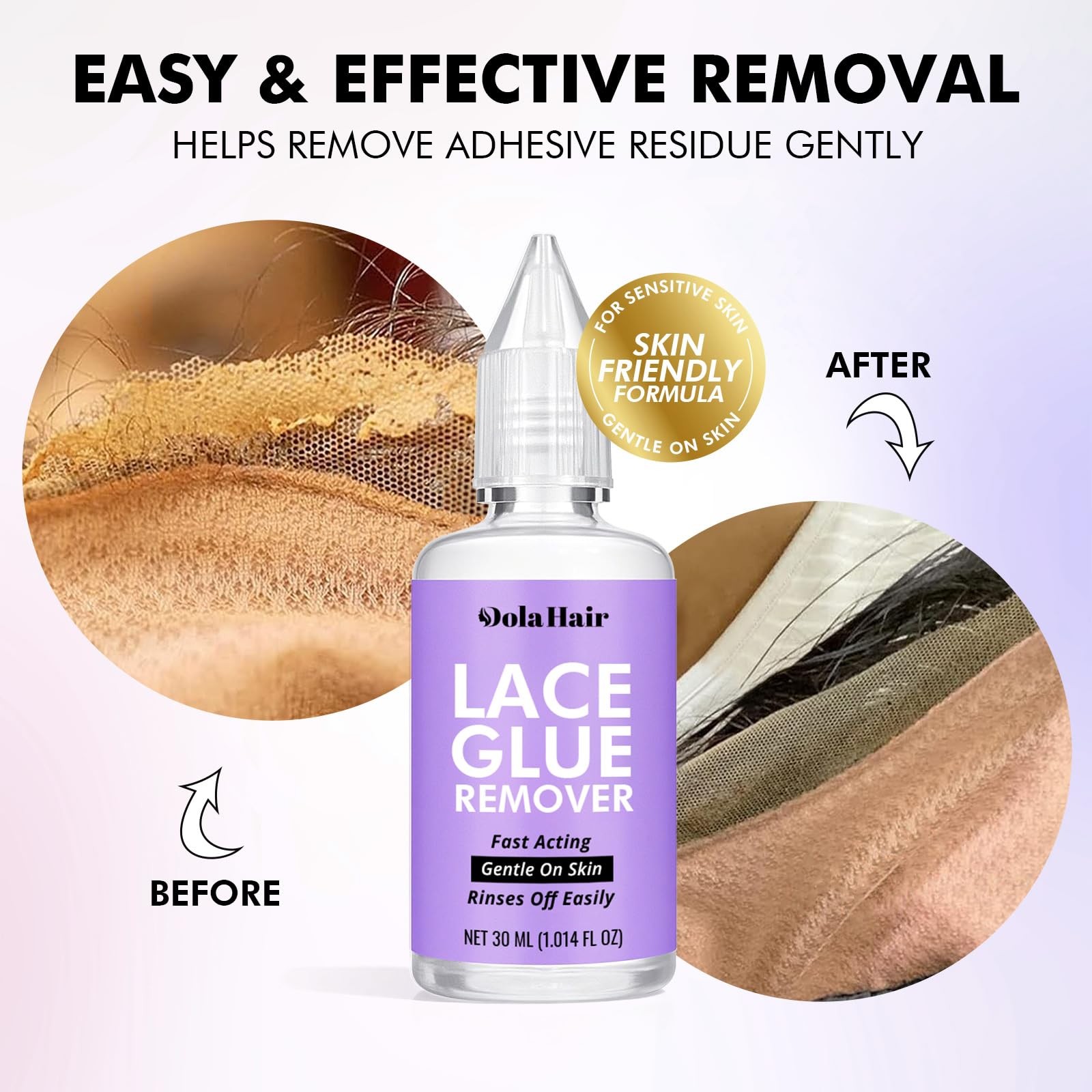 Dolahair Lace Wig Glue Kit Waterproof Lace Front Adhesive for Wigs Glue Kit3pcs