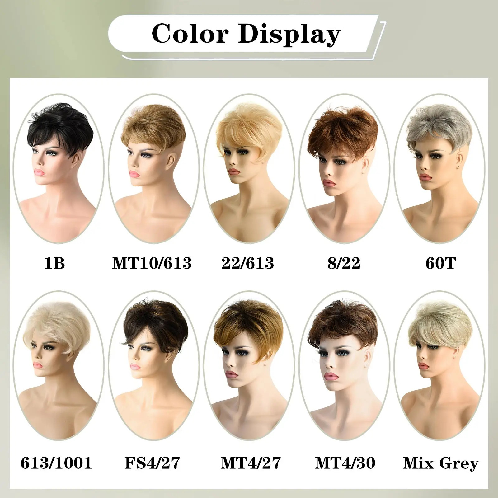 Short Pixie Cut Hair Topper Natural Wave Hair Pieces for Women Men Thinning Hair