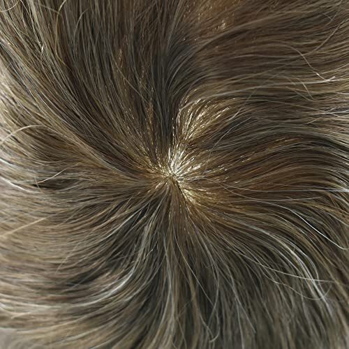 Mens Toupee Human Hair Systems Full Poly Thin Skin Hair Piece Replacement System