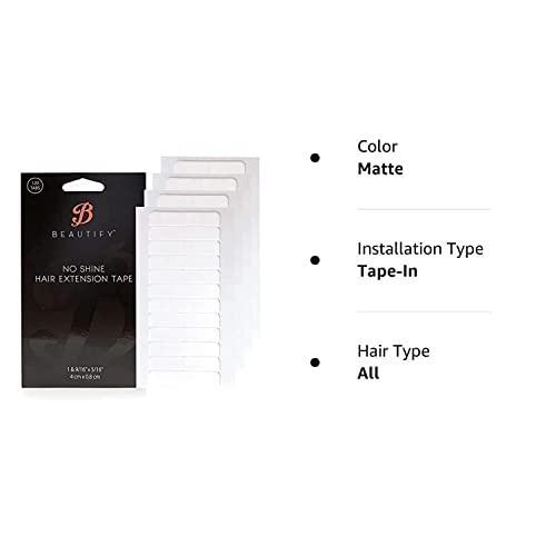 Beautify No Shine Hair Extension Tape Tabs – Double Sided Replacement Tape for