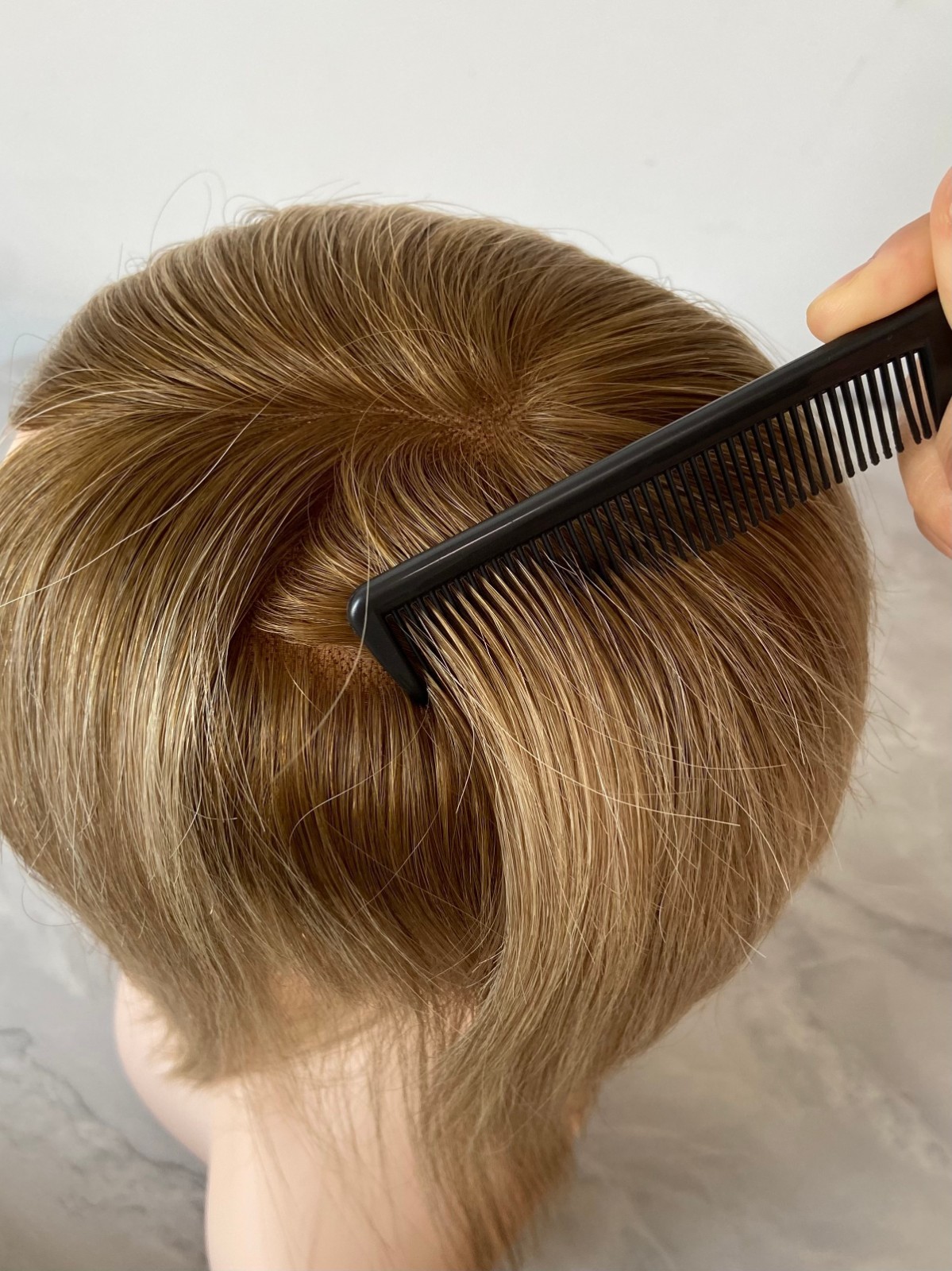 100% HUMAN RUSSIAN HAIR 5″x5″TOPPER DARK BLONDE OMBRE HAIRPIECE HIGHLIGHTS