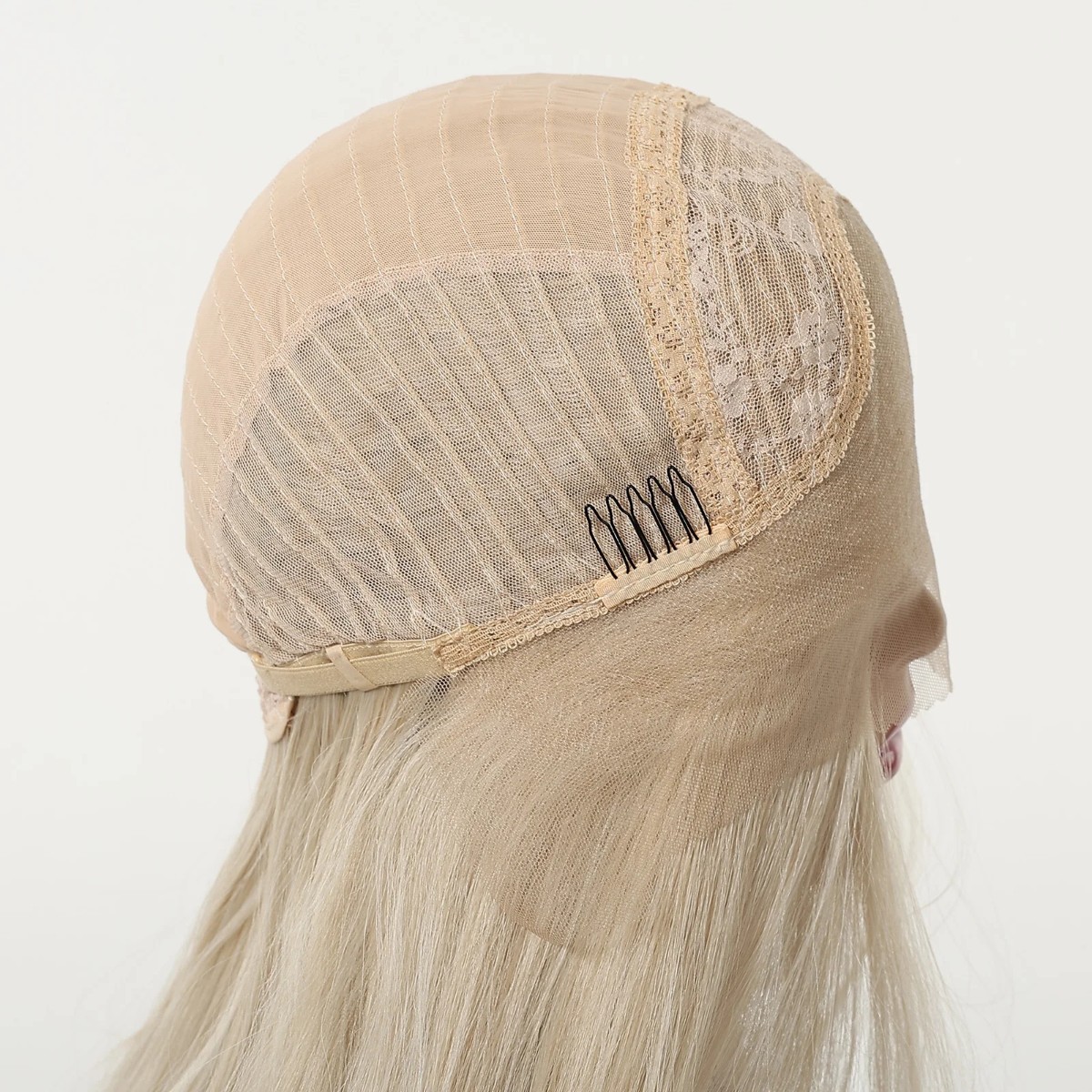 Synthetic Hair Heat Resistant Highlight Blonde Lace Front Wig Long Straight