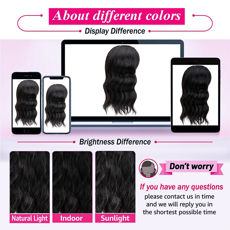 100% Real as Human Remy Hair Topper Toupee Clip in Hairpiece Natural Top Bangs