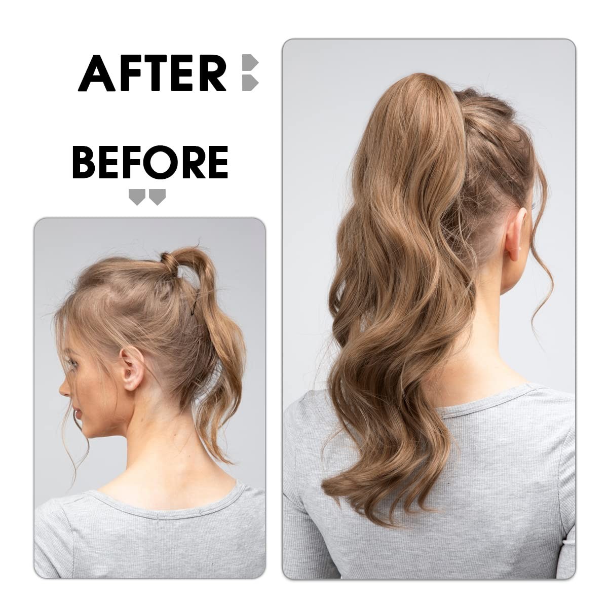 Cjl Hair 14 Short Ponytail Hair Extension Wrap Around Pony Tail Clip In Curly