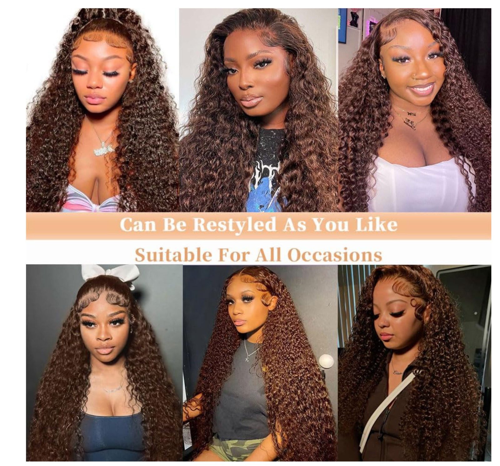 13×6 Lace Front Wigs Human Hair Chocolate Brown Pre Plucked with Baby Hair 14IN