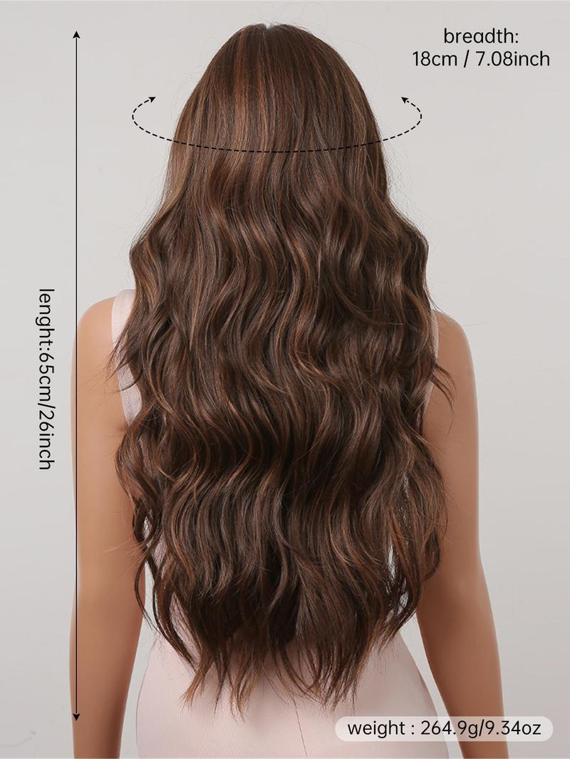 Long Curly Wavy Wigs for Women,26 Inch Natural Gorgeous Easy To Wear Fluffy Wigs