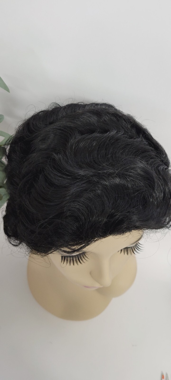 RETRO FINGER WAVE SHORT WIG BLACK 80’S COSPLAY- MAGIC TOUCH PREMIUM SYNTHETIC