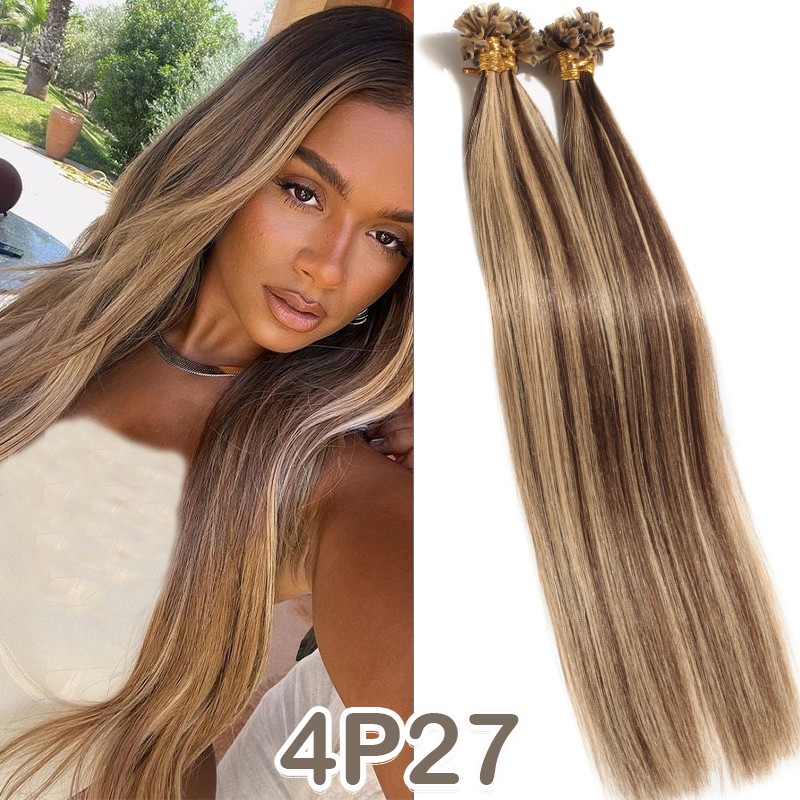 Nail Tip U Tip Fusion Pre-Bonded 100% Real Human Hair Extensions Keratin Thick