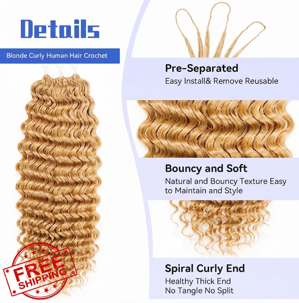 Sherico 12″ Water Wave Blonde Crochet Hair WW