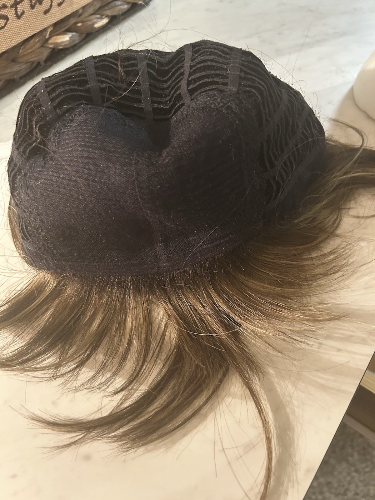 Noriko Wig Meadow Brown Iced Mocha-R Synthetic Fibers Short Bob Basic Cap