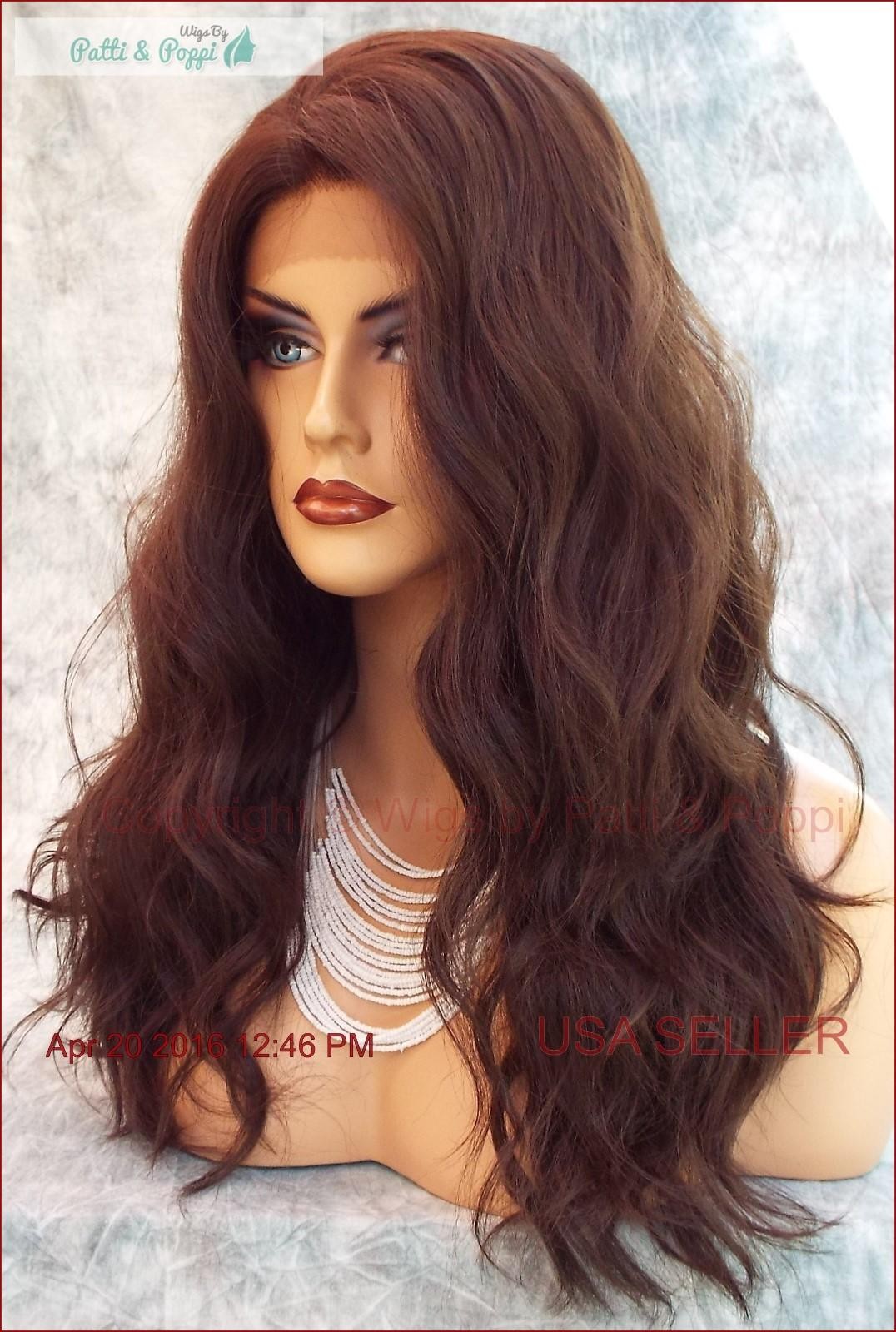 LACE FRONT HAND TIED HEAT FRIENDLY EXQUISITE SENSUAL CLR #4 WIG USA SELLER *482