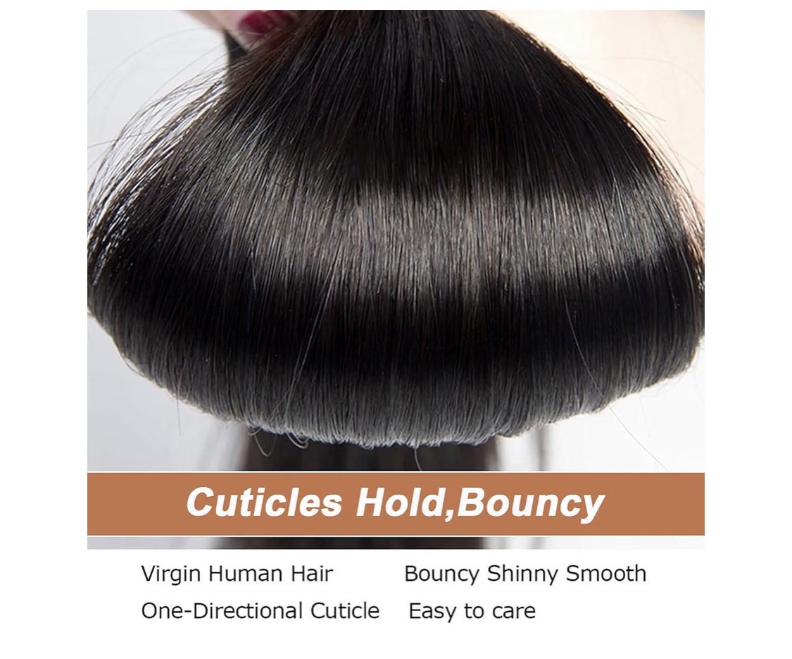 Straight Human Hair Bundles 16 18 20 Inch 3 Bundles 300g/Pack 12A Unprocessed F