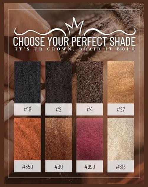 Afro Kinkys Bulk Human Hair Bundle (50g, 1B) 4C Afro 14 Inch Natural Black