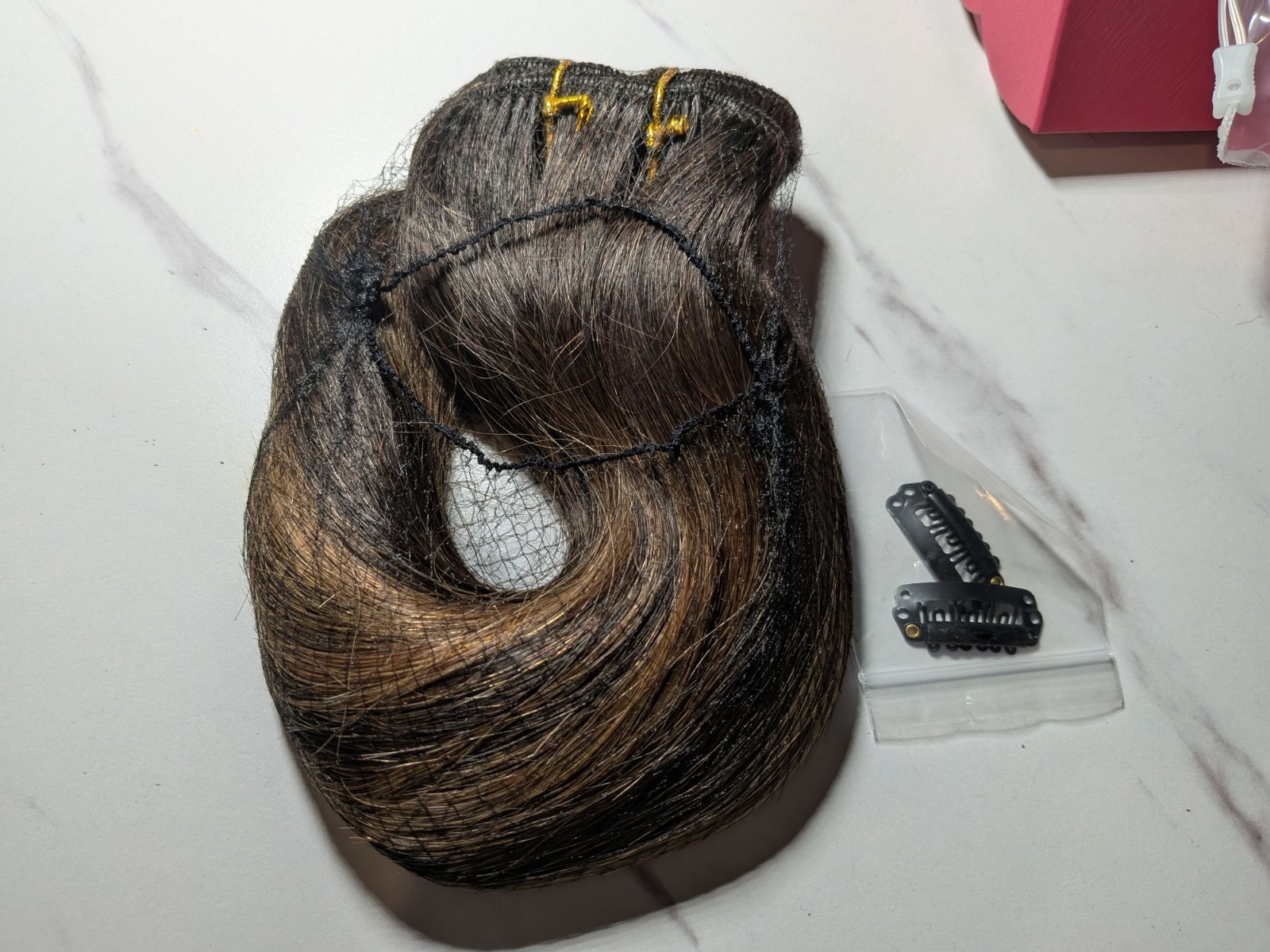 Wennalife Clip in Human Hair Extensions 120g 16in 7pcs Black/Brown