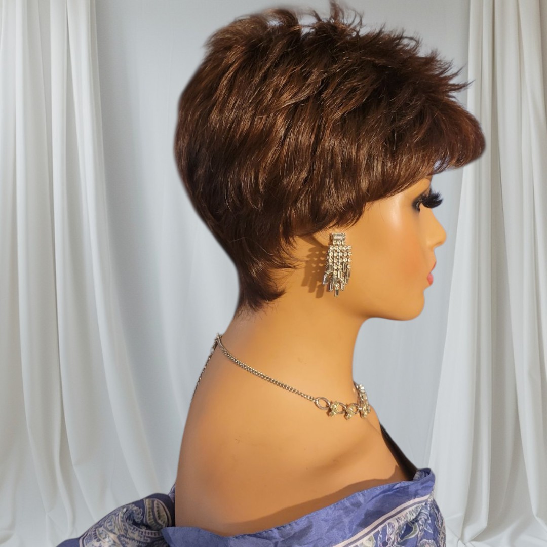 Raquel Welch Power PA Short Spiky Wig, R6/30H Chocolate Copper by Hairuwear