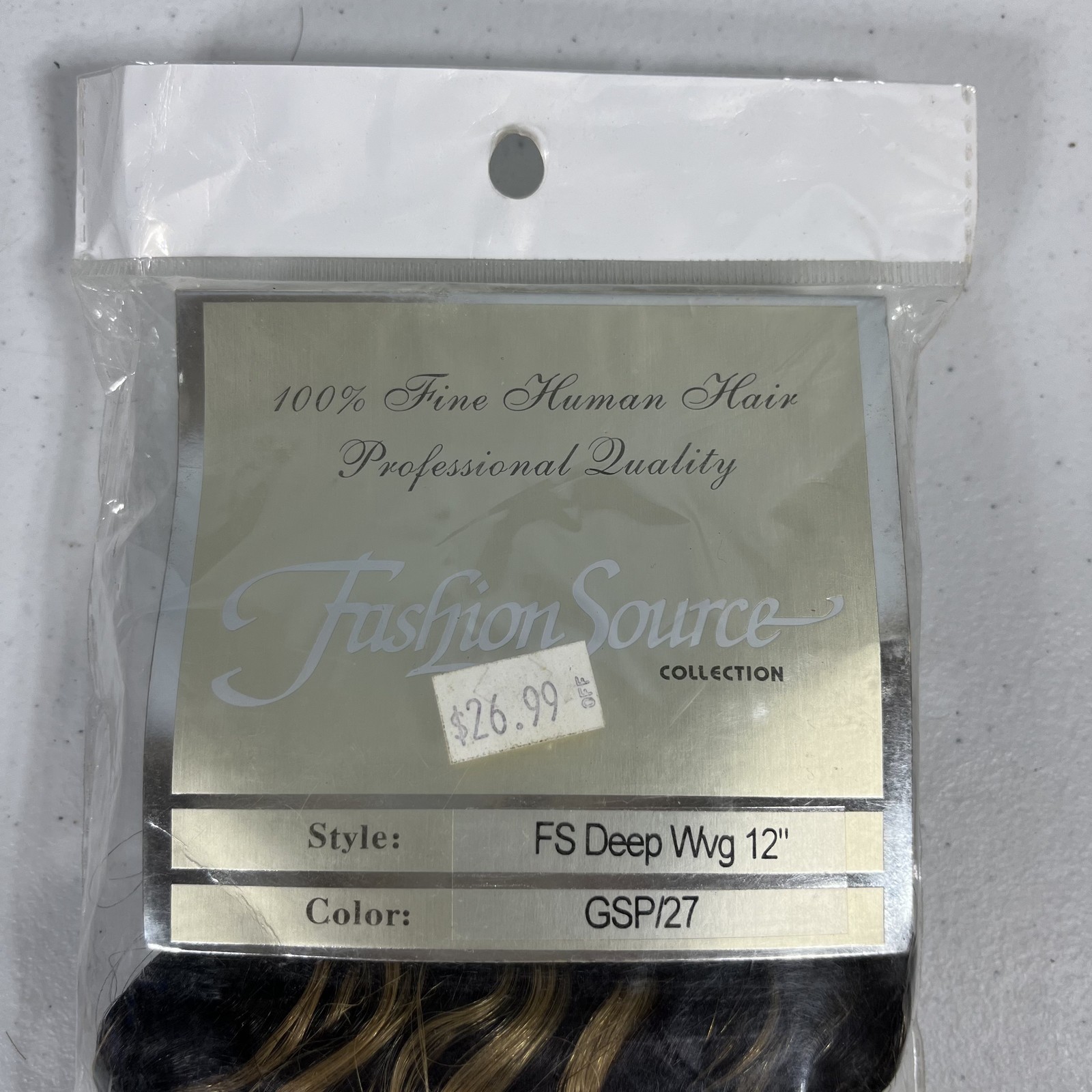 Fashion Source 12″ Deep Wave Human Hair Weave Extensions GSP/27 Dark Brown