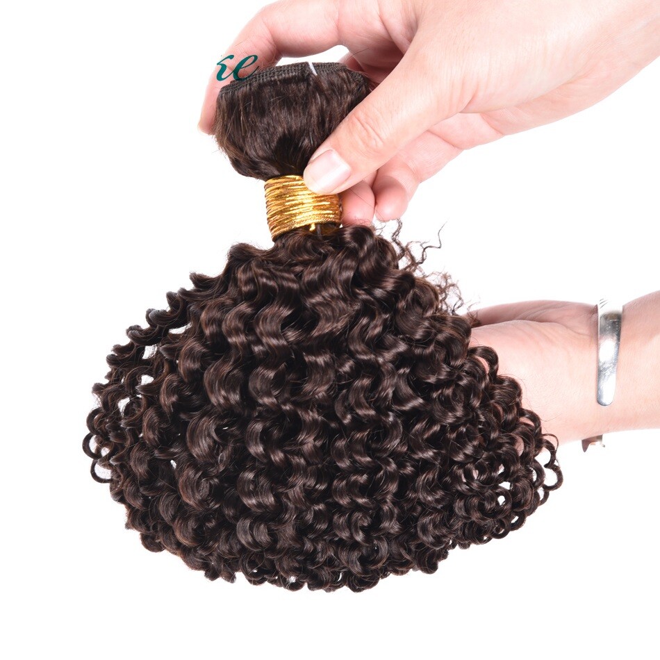 Jerry Curl #2 Dark Brown Sew In Ali Bundle 100 Human Hair Extension one bundle