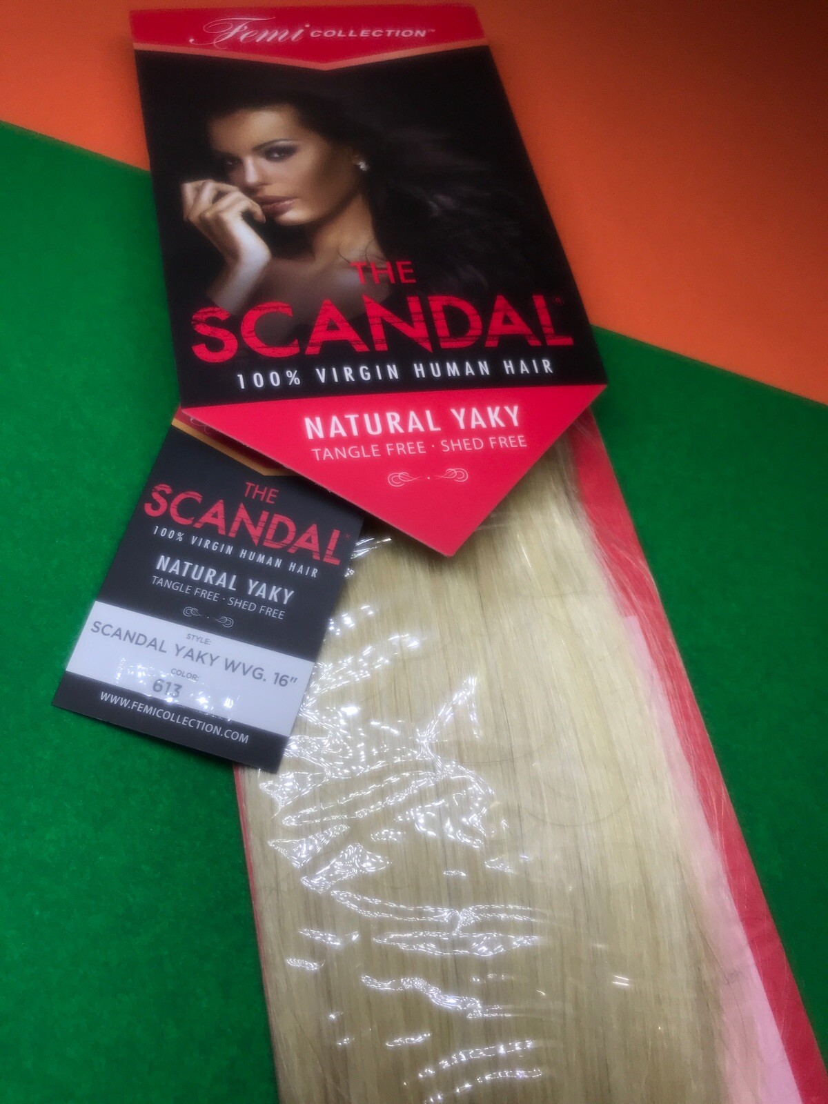 Femi_Collection Scandal Virgin Human Hair Weave_YAKY_16″_#613