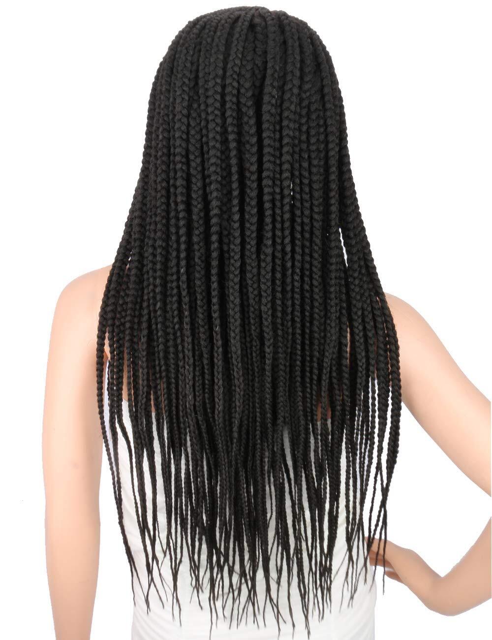 28″ Lace Front Cornrow Braided Wigs for Women Box Braid Wig with Baby Hair 13×6