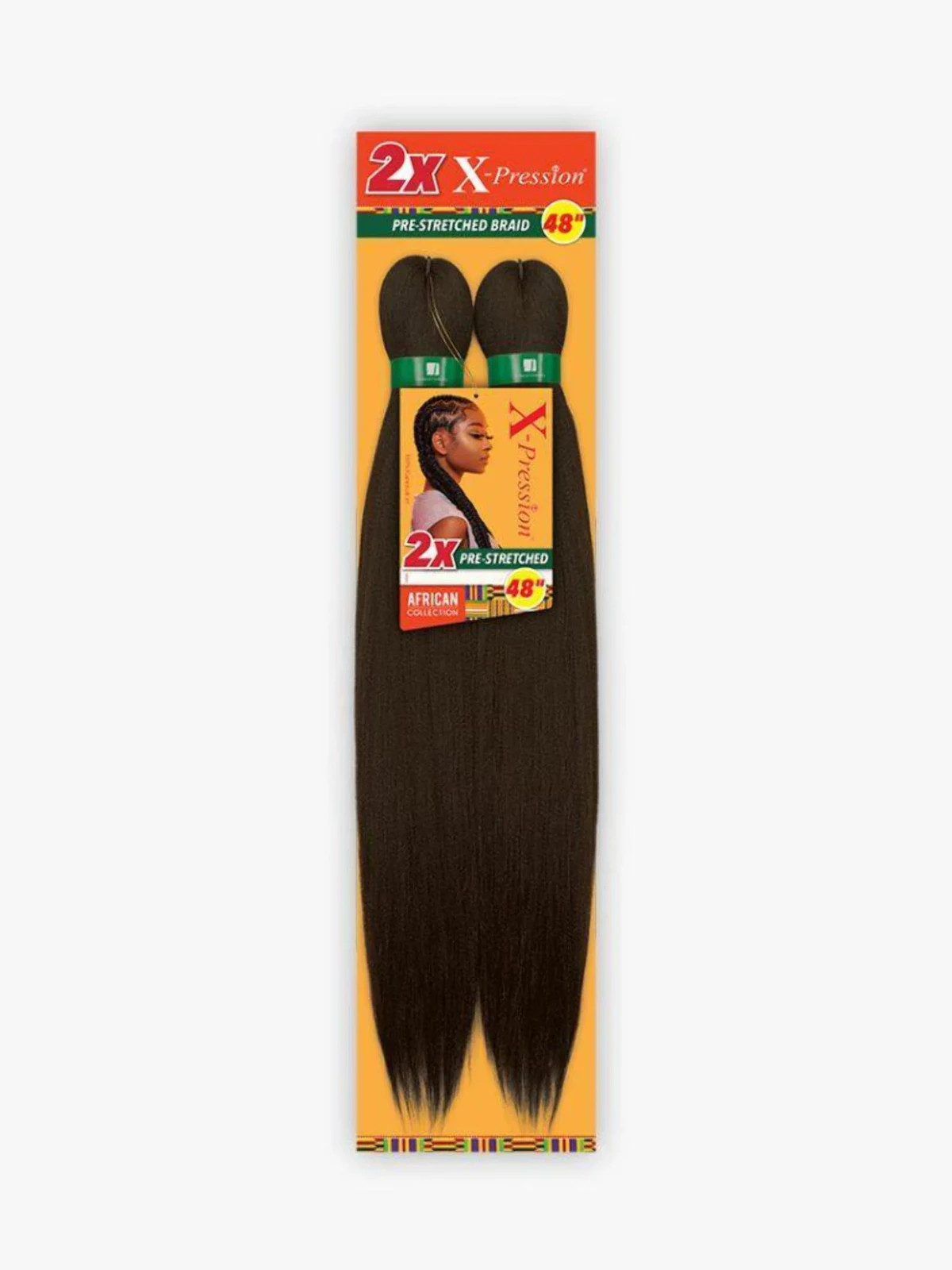 Sensational X-Pression Synthetic Braid 2X Pre-Stretched 48″ (1-pack)