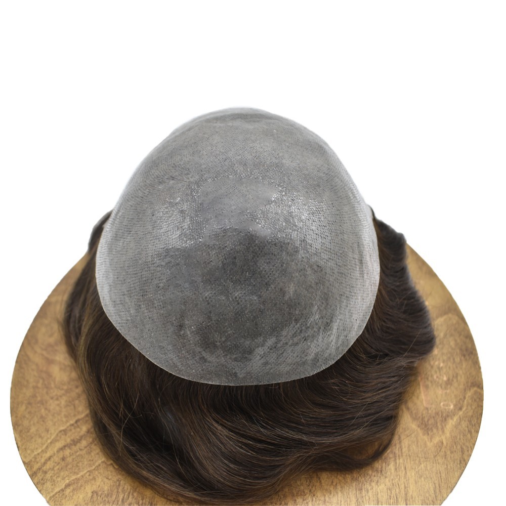 Super Thin Skin Toupee for Men Human Hair Piece for Men V-Looped PU Mens Toupee