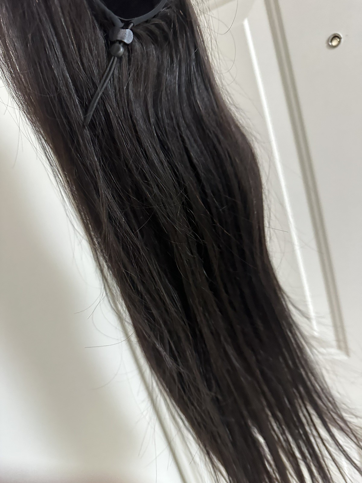 Rare Hand Tied Silk Top Full Lace Wig Human Hair Deep Brown 26in NEW