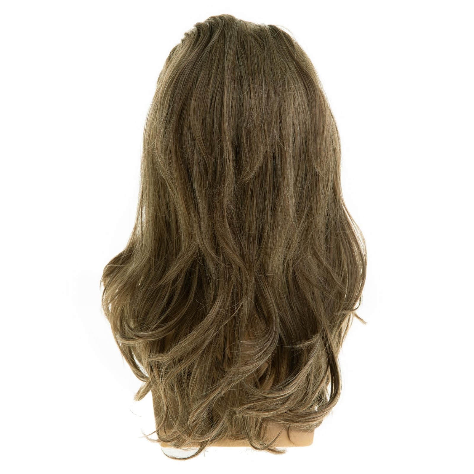 Long Wavy Brown Synthetic Wig for Men – Layered Cosplay & Party Hair