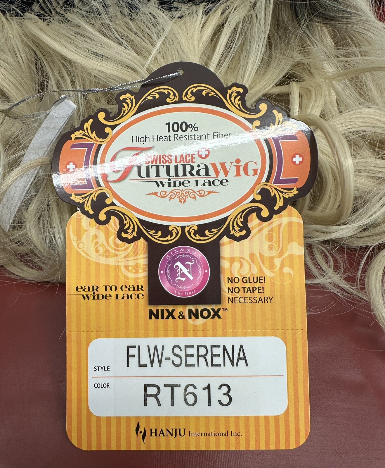 SWISS LACE FUTURA WIG WIDE LACE NIX & NOX LONG COLOR RT613 NEW