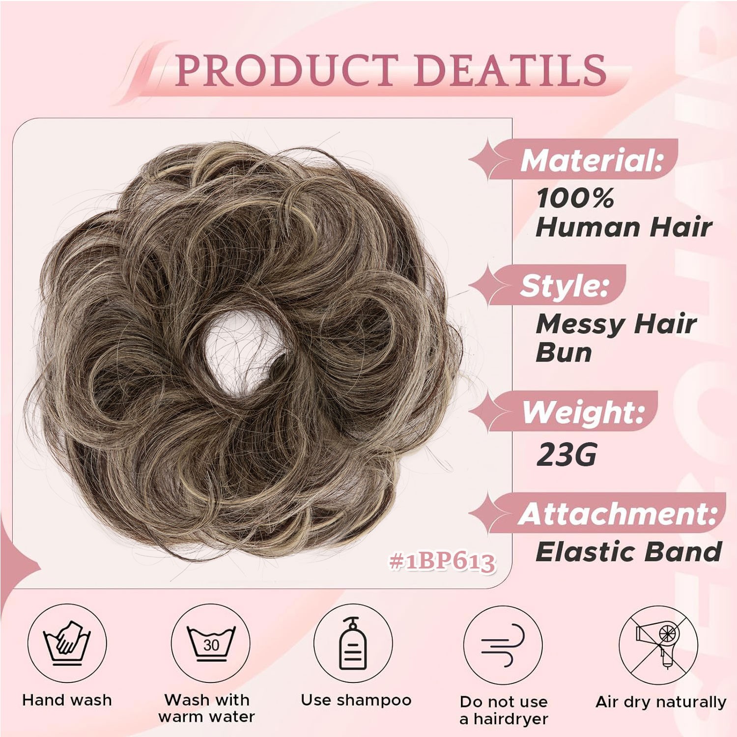 USA Messy Bun Remy Real Human Hair Piece Wrap on Scrunchie Updo Hair Extensions