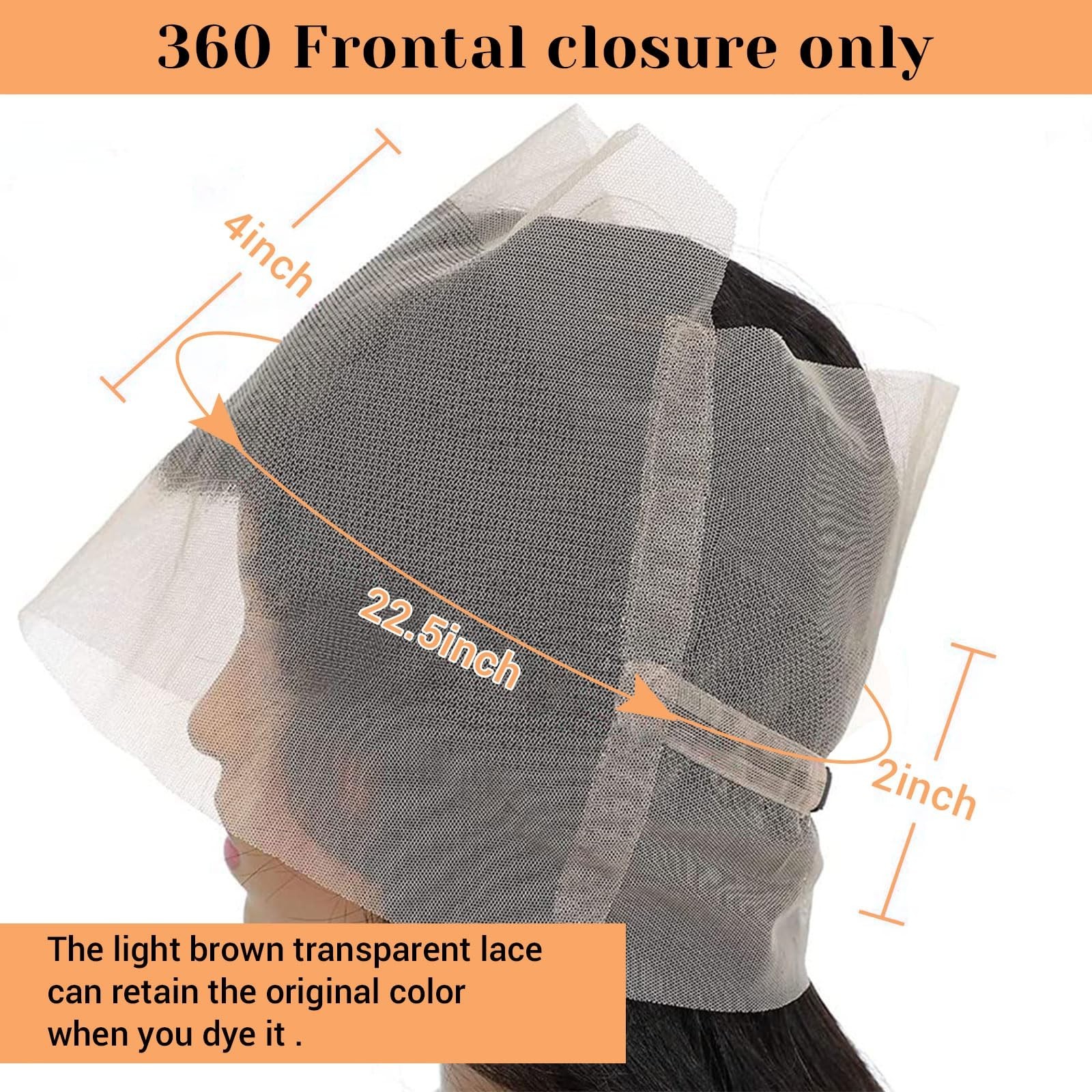 360 Lace Frontal Closure 14 Inch Straight Ear To Ear Frontal HD Lac… Fast Ship