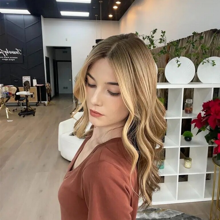 Preplucked Ombre Blonde Brown Remy 13×4 Lace Frontal Human Hair Wig