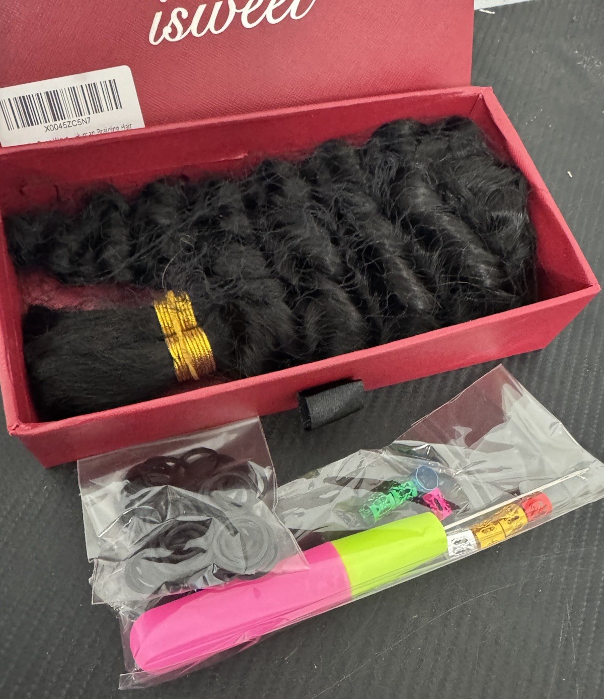 2 Bundles 20” Deep Wave Human Braiding Hair 100g 10A Brazilian Virgin Wet & Wavy