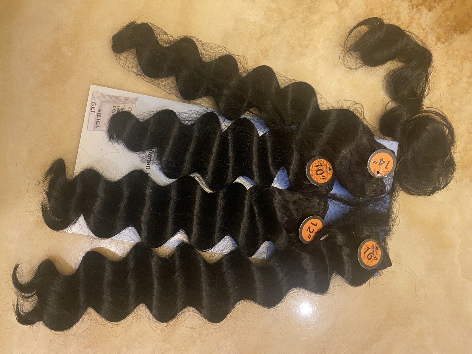 HAIRTREND SYNTETHIC ALL IN ONE DEEP WAVE 10 12 14 16 &”12 CLOSURE LOT 4 COLOR 1B