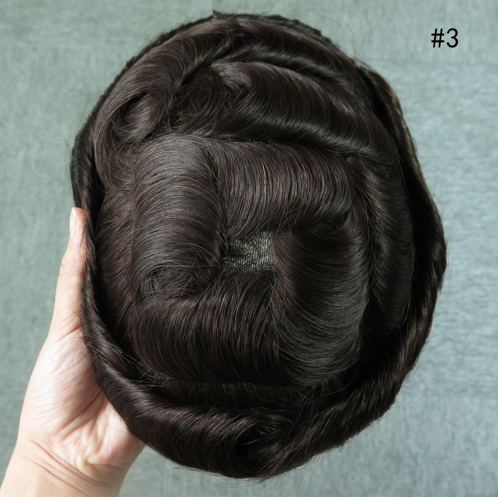Toupee For Mens Human Hair Replecement System Lace Skin MONO Durable System Hair