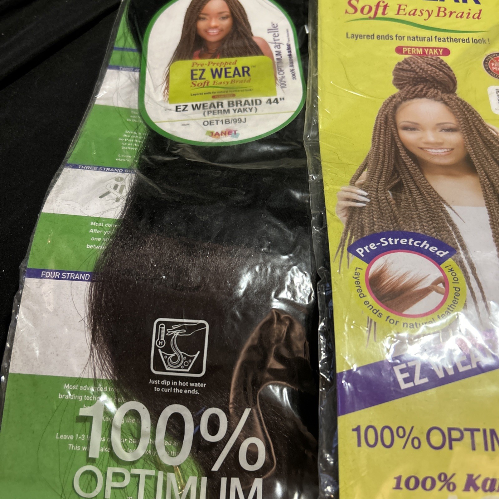 X-Pression Ez Wear Braid Hair 100% Kanekalon 44″ Janet LOT Of 4 NIP