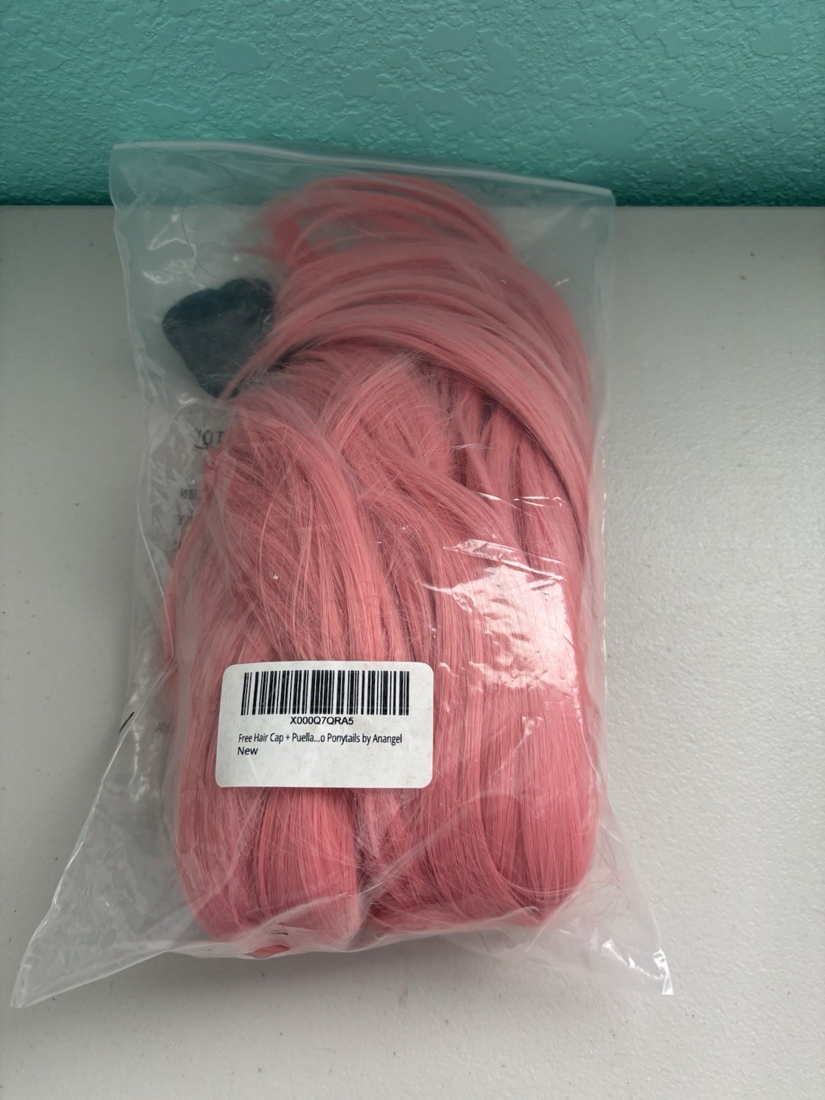 Pink Cosplay Wig with 2 Clips Ponytails for Girls and Women Short By Anangel