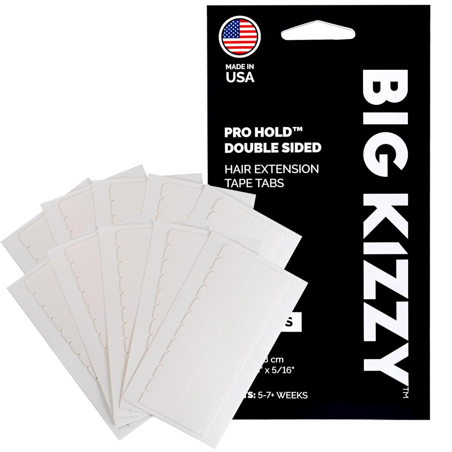 Pro Hold Double Sided Tape Tabs for Hair Extensions – Strong Flexible Hold an…